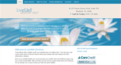 Desktop Screenshot of livewelldentistry.net